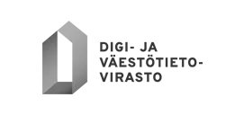 Digi- ja väestötietovirasto (DVV) logo. Proinnon asiakas.